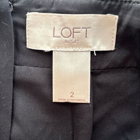 Loft Outlet Skirt Womens Size 2 Chevron‎ Black White - Picture 3 of 6